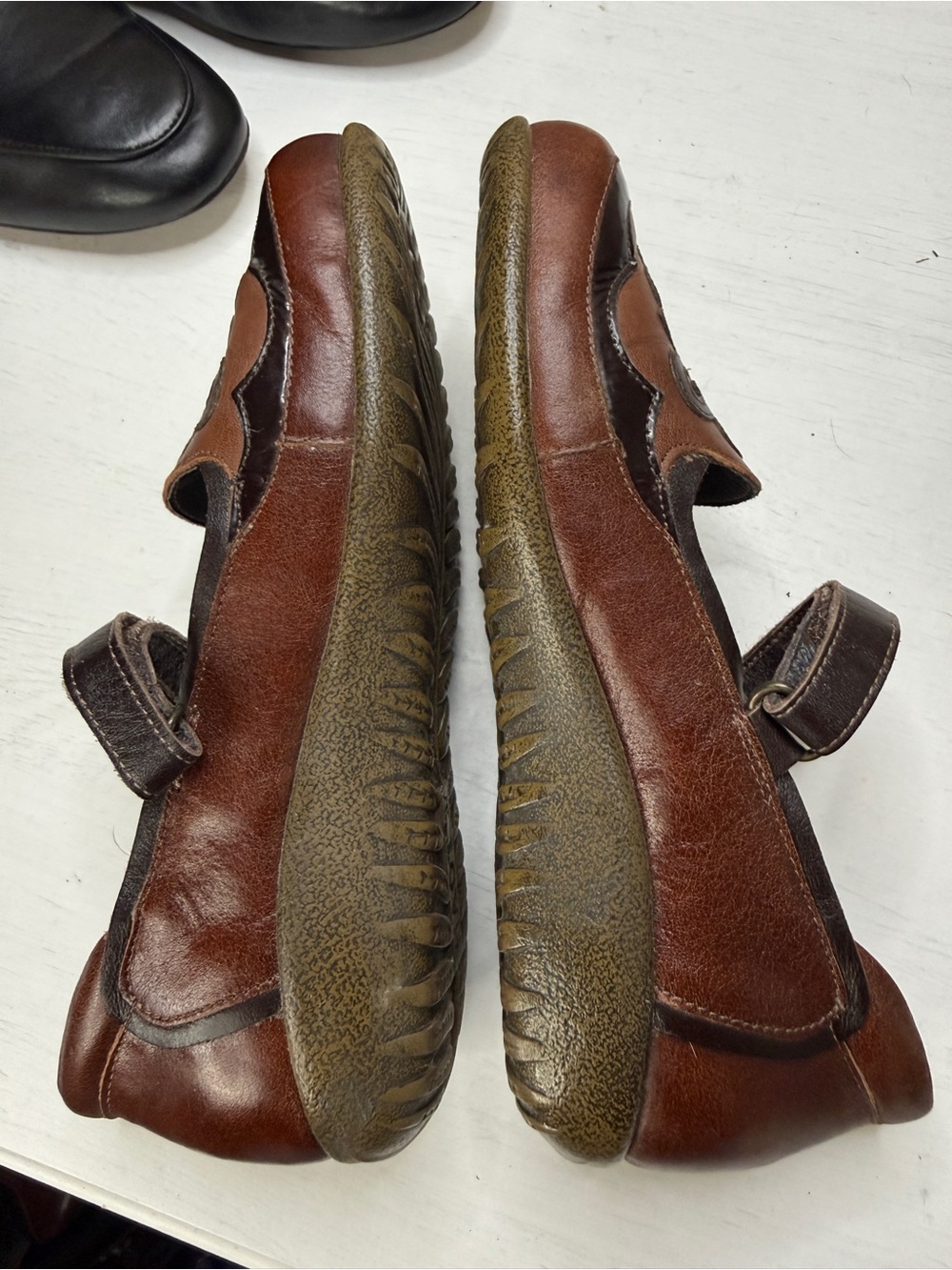Naot Motu Mary Jane Flats Brown Leather Slip On Comfort Fit Boho Casual Sz 7 - Picture 5 of 12